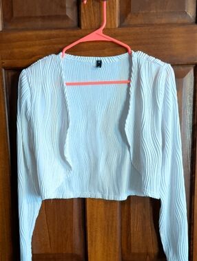 Women’s Lightweight White Textured Dress Cardigan